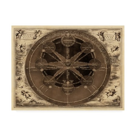 Vision Studio 'Sepia Planetary Chart' Canvas Art,14x19